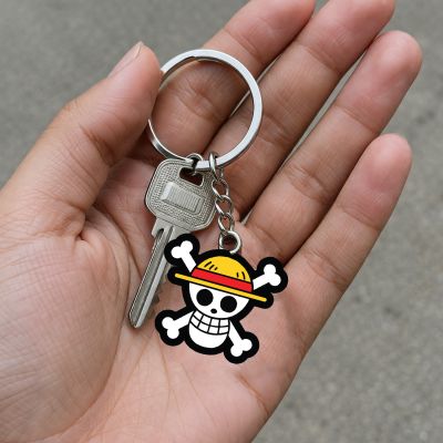 one piece Luffy Key chain Cartoon Theme Keychain For Bike & Car Birthday Return Gift For Kids Gift For Girls & Boys